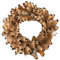 MACOSA EX249037 Federkranz Braun 24 cm Federn Tischdeko Kranz Ostern Osterkranz Osterdekoration Nest Natur Osterdeko Deko Türkranz Dekokranz Dekoration (24 x 24 x 6 cm)