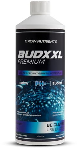 BUDXXL PH-Minus für Grow und Bloom - pH senken - 45% Phosphor Konzentrat, Made in Germany (1 Liter)