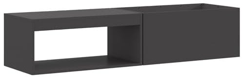 vidaXL brasero avec Rangement pour bûches Noir 160x45x35 cm Acier