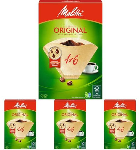 Melitta Filtri Caffe in Carta, 40 Filtri (Confezione da 4)