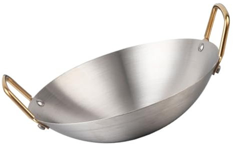 CLISPEED Olla De Acero Inoxidable Con Doble Asa Olla Seca Gruesa Resistente La Oxidación Para Cocina Doméstica Compatible Con Cocinas De Gas Industrial