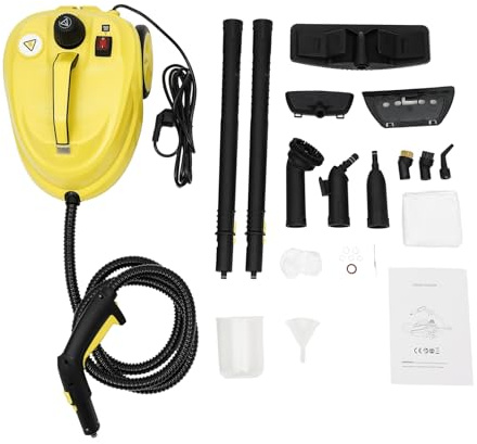 Dampfreiniger 2000 W, 5 bar Dampfdruck, 320 °F heißer Dampf, 1,8L Tank, 16-in-1 Zubehör, Fliesenreiniger, Handdampfreiniger für Küche, Bad, Auto, Teppiche