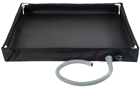 Evember Pliable Base De Douche, 80x80x10cm Base De Douche Pliable avec Tuyau De Vidange Amovible, Receveur De Douches Portable avec Drain, pour Camping, Randonnée, Voyages en Camping-Car