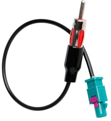 Adaptateur Antenne Autoradio Connecteur, Câble Adaptateur Antenne Voiture Fakra Z vers DIN ISO, Câble Rallonge 30CM, Installation Plug & Play pour Autoradio et Systèmes Audio HD
