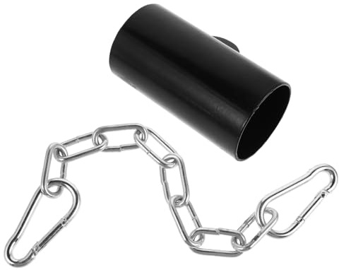 PACKOVE T Förmiger Stangengriffadapter mit Kette und Hantelstangen Pfostenhülse Fitness Adapter für T Bar Rudern und Zughilfe im Heimtraining und Studio