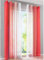 SIMPVALE Gardinen mit Ösen Farbverlauf 2er Set, Vorhang Transparent für Wohnzimmer Kinderzimmer Mädchenzimmer, Lichtdurchlässig Ösenschals Voile Weiß Rot Breite 140 Höhe 225 pro Stück