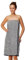 Sowel® Saunakilt Damen, 100% Bio-Baumwolle, Saunahandtuch mit Klettverschluss und Gummizug, Saunatuch Knielang, 80 x 130 cm, Grey/Navy