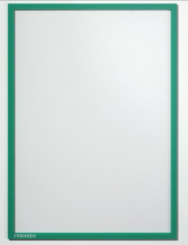 FRANKEN Dokumentenhalter Frame It ECO, DIN A4, magnetisch, 10 Stück, grün, ITH4M/10 02