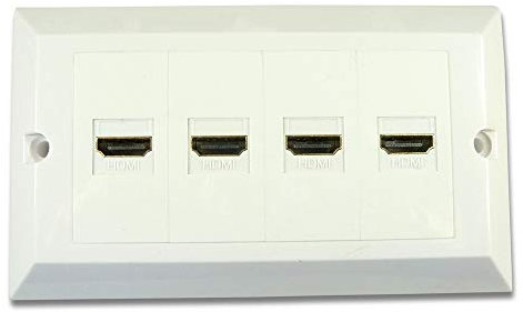 C4A 4 Socket 4k HDMI Wall Plate/Easy Connect Faceplate With 4 x HDMI sockets