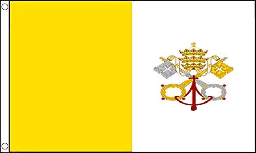 FlagSuperstore Drapeau de la Ville du Vatican 152 x 91 cm – 100% Polyester avec œillets
