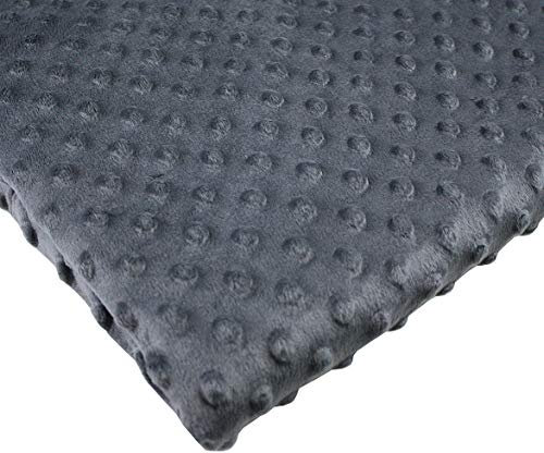 Polyester Meterware Stoff Plüschstoff 50x160cm | MINKY | Flauschiger Kinderstoff Fleece (Grau 3002)