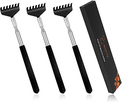 WOVTE Rückenkratzer, 3 Stück Rückenkratzer Teleskop Kratzhand Rückenkratzer, Geschenke für Männer Geschenke für Frauen Geburtstagsgeschenk für Männer Geschenk für Männer Lustige Geschenke