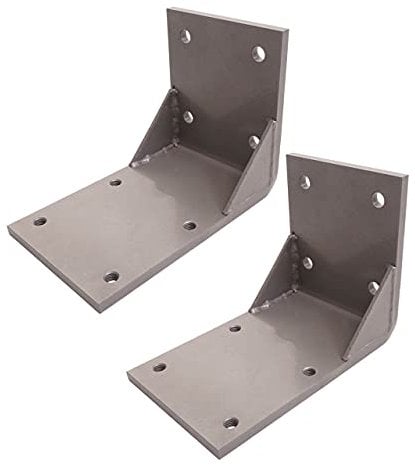 Mendler 2er-Set Deckenadapter für Kassetten-Markise T122 T123, Deckenmontage Halterung Adapter - grau