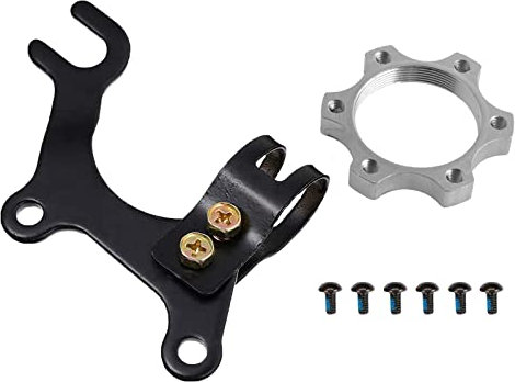 RUJOI-Scheiben-Bremsumwandlungs-Kit,Radhalter, 1 Stück Alu-Legierung Gewinde-Hubs-1 stücke-Scheibenbremse-Adapter-Halterung