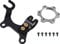 RUJOI Disc Brake Conversion Kit, 1Pcs Disc Brake Adapter Bracket Fitting Frame Mount Cycling Holder,1 pcs Alu-Alloy Threaded Hubs Disk Adapter for bike brake Rotor with 6 pcs T25 Bolts screws