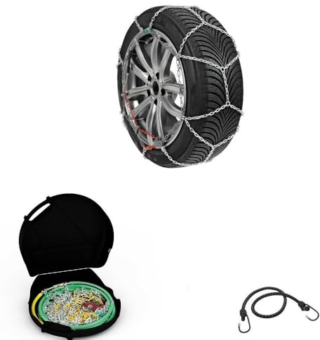 SCHNEEKETTEN FÜR Reifen 245/70-19.5 FELGEN 19.5 (16125) GRUPPO 27.4 1 Paar 16MM KOMPAKTE MESH-Ketten FÜR OFFROADS, SUVS, Vans, Camper Ice LAMPA Approved Chain