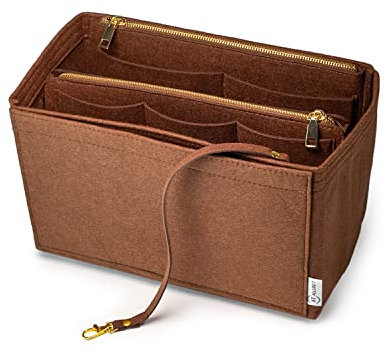 AT Allure-T ® Handtaschen Organizer Neverfull mm, Taschenorganizer Filz. Einsatz separat anwendbar, Handtaschenorganizer Bag in Bag, Braun M