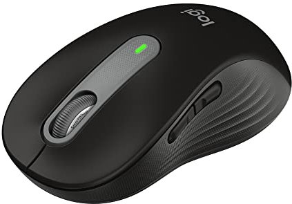Logitech Signature M650 kabellose Maus – für kleine bis mittelgroße Hände, 2 Jahre Akku, leise Klicks, anpassbare Seitentasten, Bluetooth, für PC/Mac/Multi-Device/Chromebook – Schwarz
