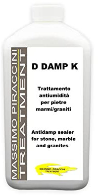 Trattamento Anti Umidità Antimacchia Protettivo Idrorepellente Ecologico Per pavimenti lavelli piatti doccia in Pietra Marmo quarzite granito D Damp K Massimo Piraccini 1LT