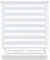 Estor Enrollable de Doble Capa Noche y Día 45x180cm (Ancho x Largo), Persiana Enrollbale para Ventana, Medida de la Tela 42x175cm(Blanco)