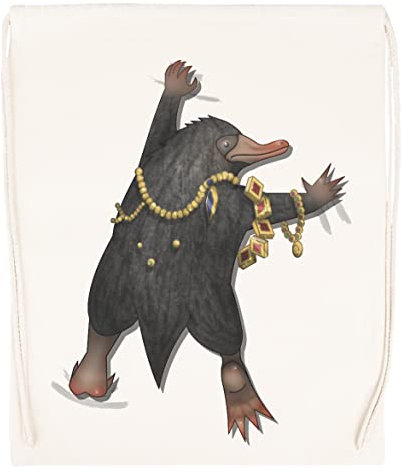Vendax Oh, Ein Niffler! Beige Turnbeutel mit Kordelzug Drawstring Gym Bag Backpack