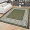 B&B Heavy Duty Area Rug-Door Mat Non Slip Backing Washable Indoor & Outdoor Doormats - Runner Rug Carpet Runner, Area Rugs, Indoor mat (Green & Cream, 120 x 170 cm)