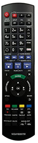 Aurabeam Ersatz Fernbedienung kompatibel mit Panasonic BST755 Blu-Ray Player