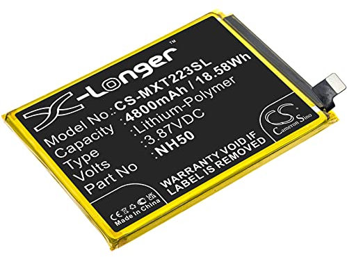 TECHTEK Battery 4800mAh compatible with [Motorola] Moto G22, XT2231-1, XT2231-2 replaces NH50, SB18D45495