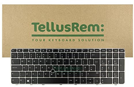 TellusRem replacement UK backlit keyboard for HP 850 G3, 850 G4, 755 G3, 755 G4