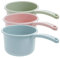 Plastic Water Ladle Thicken Bath Spoon Big Water Dipper for Bathing Kitchen Gardening, 3 Pcs/Set, Pink/Blue/Green
