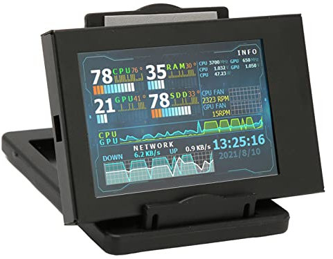 VBESTLIFE Computer-Temperaturmonitor, 3,5-Zoll-IPS-USB-Bildschirm, PC-Sensor-Panel-Display, AIDA64-PC-CPU-Datenmonitor