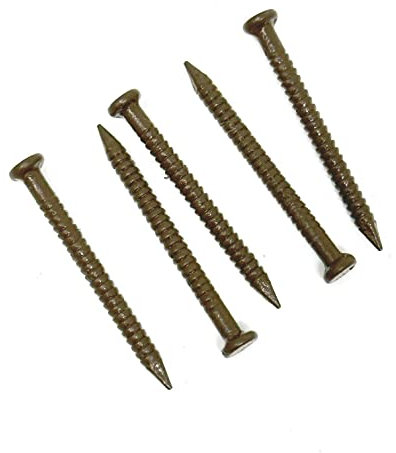 Everbilt Brown Paneling Nail for Mounting Panel Board to Wood Studs, Ring Shank, 1 inch, Pack of 40 Nails