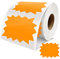 Meitaat Preisschilder Aufkleber Orange 75mm x 100mm Selbstklebend Großer Starburst Zeichen verkaufsschilder Abnehmbar Wasserdicht Etiketten für Einzelhandel Supermärkten Business 500 PCS