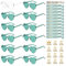 YeahBoom 36 Stück JGA Brille Team Braut Armbänder,Bride to Be Herz Brille Set,12Herz Sonnenbrille+12Bride Tattoo Aufkleber+12Bride Armband,Jungesellinnenabschied Frau Accessoires,JGA Deko Accessoires