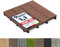 Floordirekt WPC Fliesen 30x30 cm, 1 Stück = 0,09m² Terrassenfliesen, Klickfliesen, Balkonfliesen in Holzoptik - Bodenbelag für Balkon & Terrasse - wetterfest mit Drainagefunktion | Hellbraun | Royal