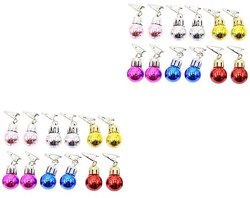 FRCOLOR 48 STK Weihnachtsmann Bart Glocke Clip Weihnachtliche Bartkugeln Bartschmuck Bartglockenclip Weihnachtsglöckchen Bart Weihnachtskugeln Weihnachtlicher Bartclip Staubdicht Zubehör