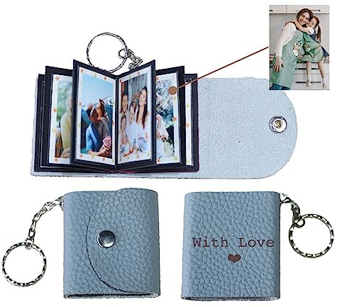 Personalisierter Mini-Foto-Schlüsselanhänger, Leder-Memory-Foto, Personalisierte Foto-Schlüsselanhänger-Album, Mini Schlüsselring-Schlüsselanhänger Mit Fotobuch Für Familie, Freund, Paare, Freunde