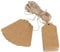 HUSAIHU Gift Tags, 100 PCS Kraft Paper Gift Tags with String, 10 x 5cm Plain Gift Tags Brown Paper Tags for Present Christmas,Wedding, Thanksgiving Decorations (10x5cm)