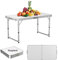 Alu Campingtisch, Klapptisch, Campingtisch Klappbar, Camping Tisch, Campingtisch Faltbar mit Tragegriff, Picknicktische Gartentische Partytische (120 x 60 x 70/62/55cm, 4.9 kg, 3 Höhenverstellbar)