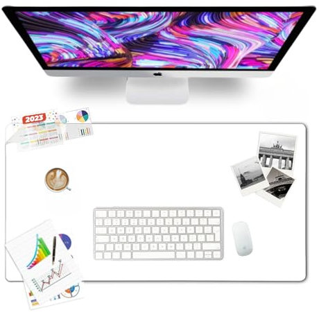 ArtWelt Schreibtischunterlage Transparent Bastelunterlage Schreibtischmatte Rutschfester Schreibtischschutz Antistatische Schreibunterlage Tischschutz für Kinder Büro und Zuhause (40cm X 80cm)