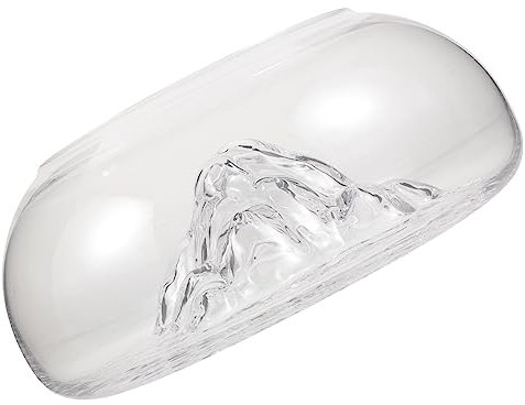 DOITOOL Transparentes Fischglas Terrarium Runde Dekoration Für Zuhause Robustes Glas-Aquarium Für Goldfische Und Wasserpflanzen Für Büro Und Wohnräume Schickes Und Funktionales Design