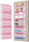 TAHAVICE Baby Over Door Storage with 5 Pockets, Door Hanging Storage 2 Pack, Back of Door Storage for Bedroom, Bathroom, Nursery, Baby Essentials for Newborn (Pink)