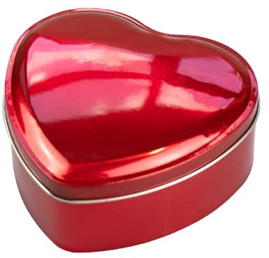 Heart Shape Metal Storage Tin 12cm Suitable for Valentine, Wedding, Anniversary, Birthday Valentine's - 5675