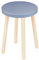 Spec-Wood Hocker - Barhocker - Küchenhocker - Blumenständer - Couchtisch klein - Holz Deko - Pflanzenständer - Hocker Rund - Grau/Buche Natur