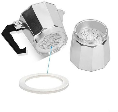 Silicone Rubber Gasket Seal for Coffee Moka Espresso Pot, Easy to Replace and Install, Suitable for Express pot(2 cup)