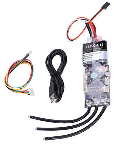 Garosa Flipsky ESC V4.12 50 A Hochstrom-Regler mit Eloxiertem Aluminium, Konzipiert für den Umbau von Elektro-Skateboards Zum Selbermachen, Geeignet für Roller und Roboter, Sensorloser
