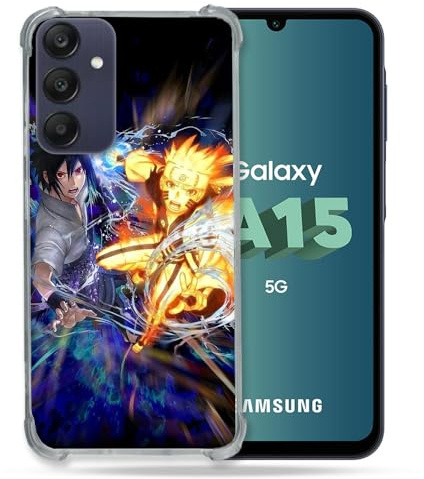Cokitec Verstärkte Schutzhülle für Samsung Galaxy A15 4G / 5G Manga Naruto VS