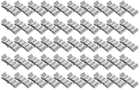 50 Stück Kabelmanagement-Clips, 4-Draht-Kabelklemme aus Edelstahl 304 für Photovoltaik-Solarmodule