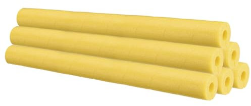 PATIKIL Pipe Insulation Foam Tube, 6Pcs 25 Lx1 IDx0.75 T No Adhesive Pole Wrap Pipe Cover Pool Noodles Multi-Purpose Soft Foam Tubing for Handle Outdoor Swimming Pool, Water Pipes, Yellow