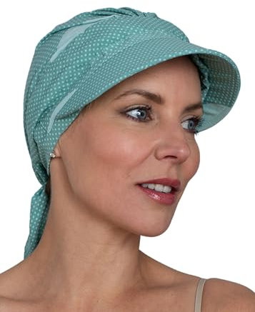 Deresina Headwear Écharpe visière, couvre-chef chimio pour l'été, couvre-tête complet, antidérapant, menthe, taille unique